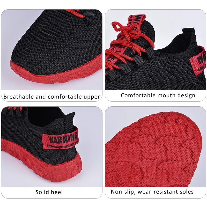 Men's New Tennis Shoes Lace Up Men's Sports Shoes Breathable and Comfortable Elastic Large 47 Mesh Shallow Flat Shoes Brand New