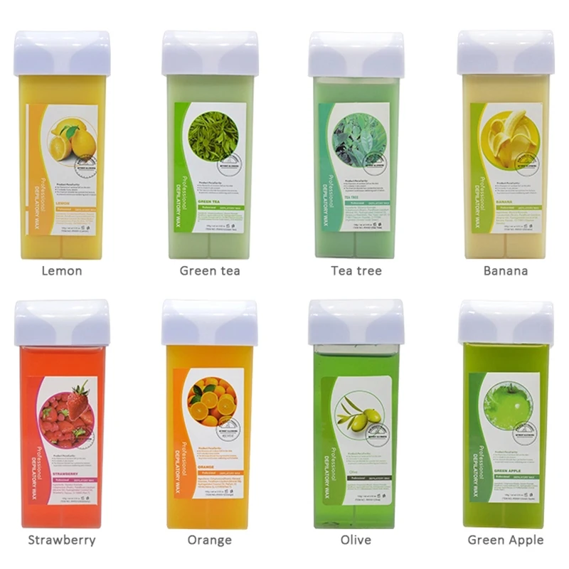 Natural Roll-On Depilatory Wax Cartridge For Hair Removal Painless Hot Depilatory Warmer Heater Waxing 16 Kinds Of Scents