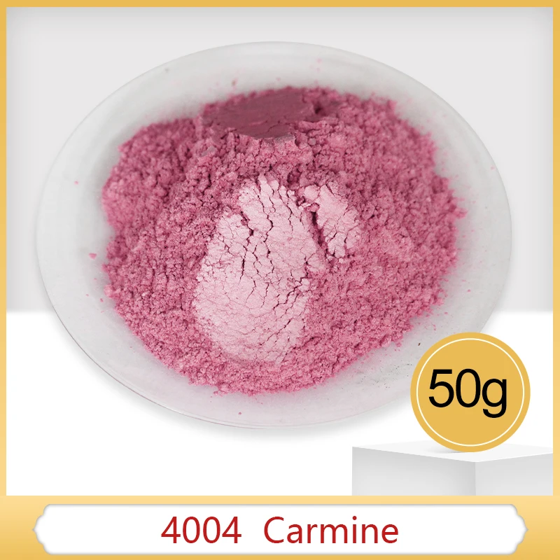 Carmine Pearl Powder Pigment Mineral Mica Powder DIY Dye Colorant for Nail Soap Automotive Art Crafts