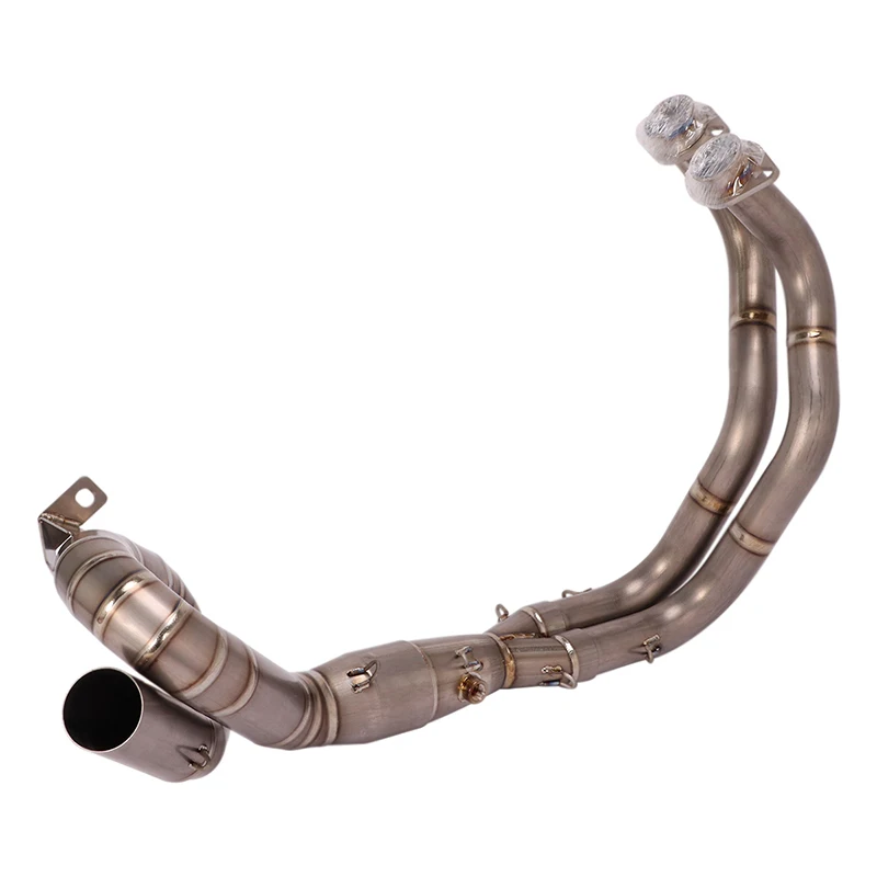 Titanium Alloy Header Link Pipe For Yamaha FZ07 MT07 Until 2020 Motorcycle Exhaust System Front Mid Connection Tip Slip On 51mm