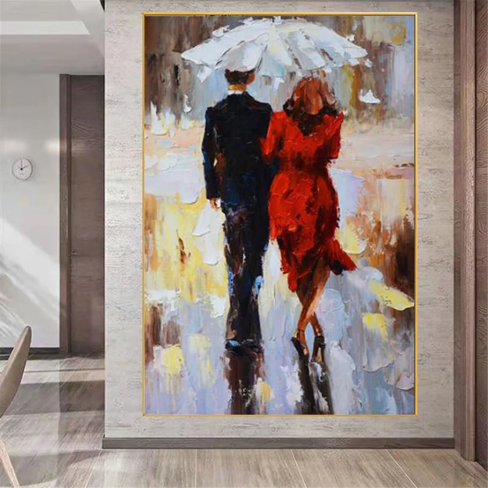 

Abstact Oil Painting Holding Hands Lovers Or Couples Modern Canvas Paintings Wall Pictures Decor Living Room Bedroom Wall Art