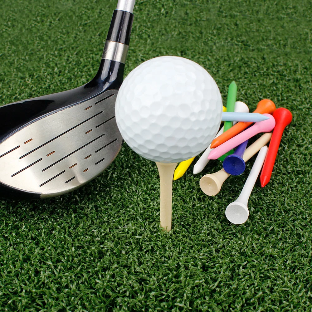 100 unids 70 MM tees de Golf de madera Color múltiple