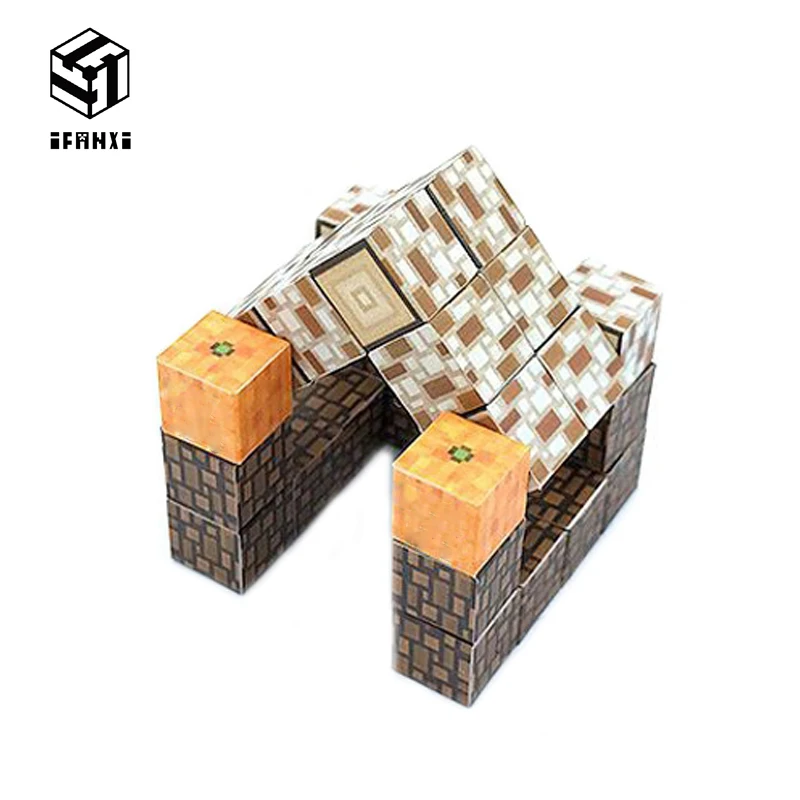 

My World Mini Magnetic Building Blocks Chalet Set Toys For Children Boy Kids Hobby Friends Gift Figures Bricks Models Diy Kit