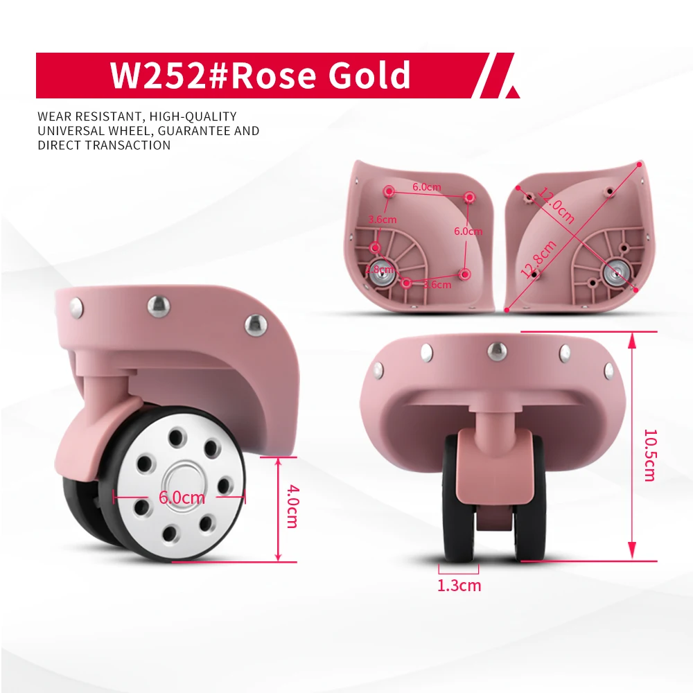 DILONG W252 Swivel wheels luggage detachable trolley suitcase replacement casters password box luggage detachable black wheels