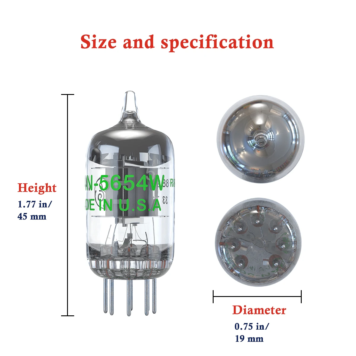 Fosi Audio 2 sztuk 5654W lampy elektronowe 7-Pin Upgrade do 6AK5 6J1 6J1P EF95 parowania rury do wzmacniacz Audio
