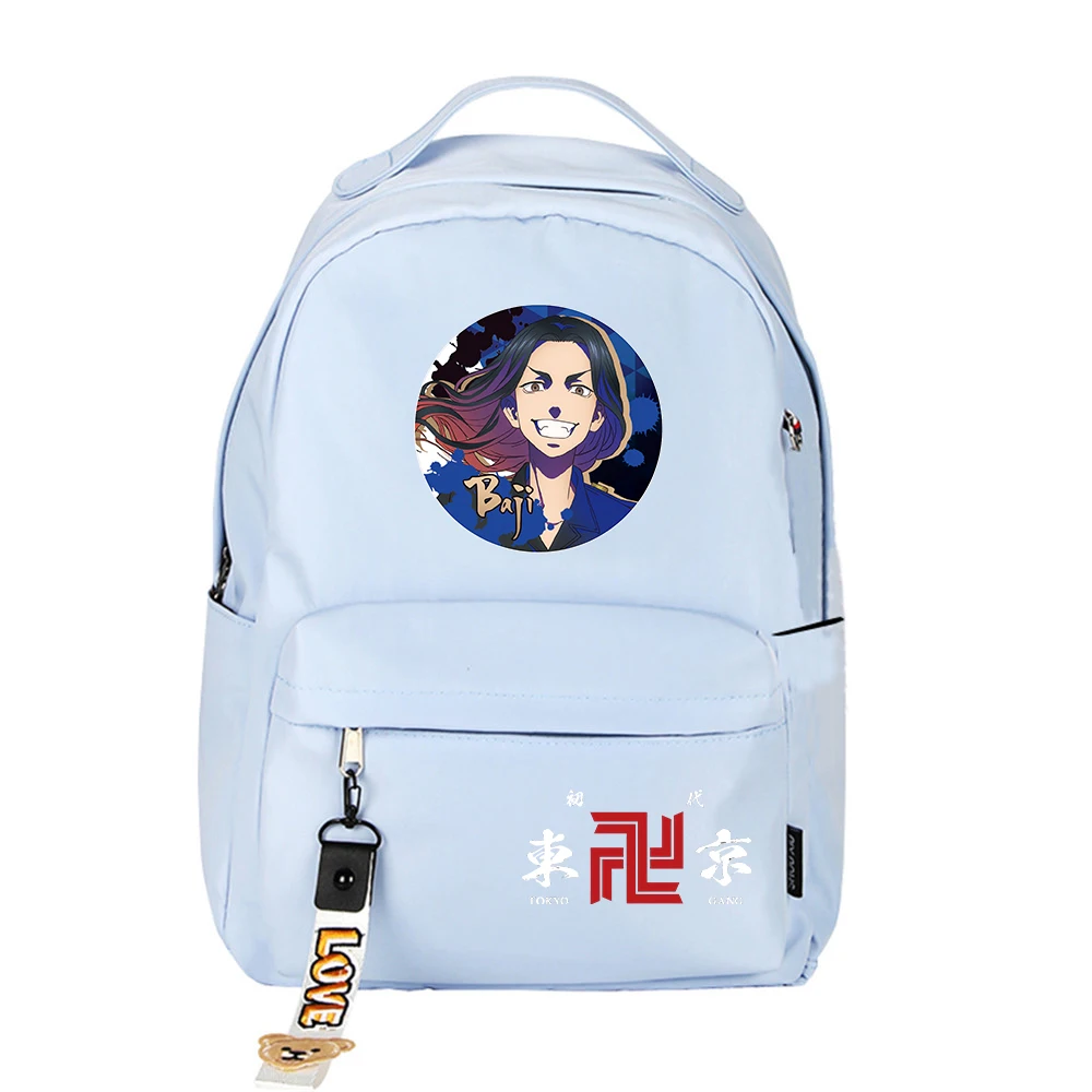 Tokyo Revengers Kawaii School Bags Women Pink Travel Backpack Nylon Caroon Bookbag Candy Color Small Laptop Shoulder Rugzak