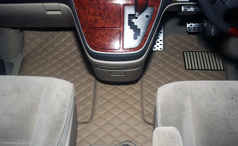 Best quality! Custom full set car floor mats for Right Hand Drive Toyota Vellfire 2007-2002 7 8 seats waterproof durable carpets