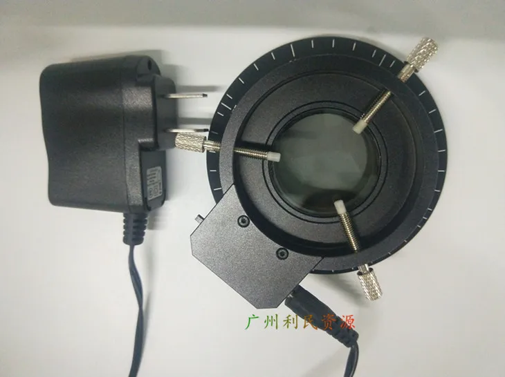 편광 광원 산업용 카메라 CCD LED 현미경 링 광원 머신, 편광판이 있는 비전 광원