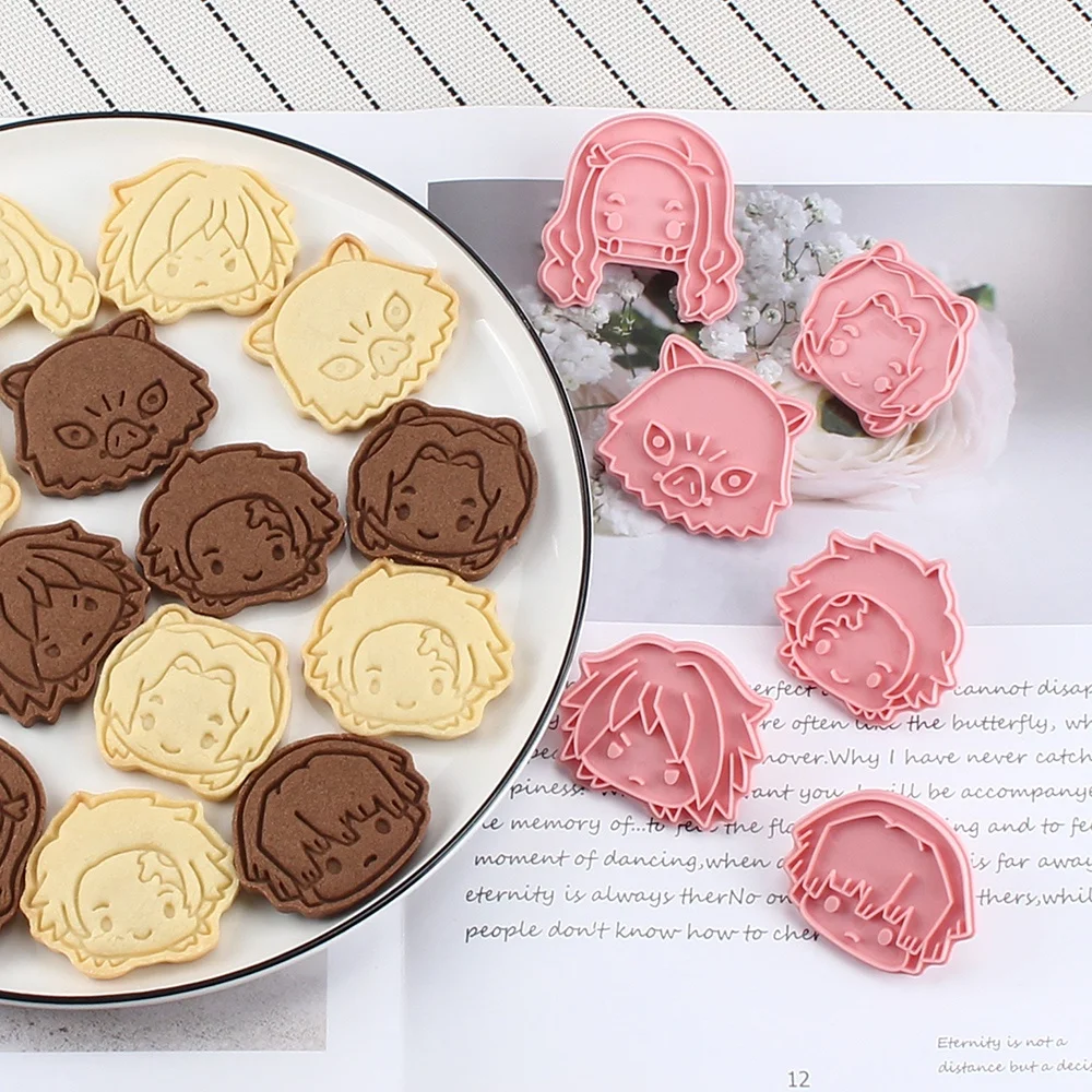 

6Pcs/set 3D Cartoon Cookies Cutters Mold DIY Biscuit Mould Sugarcraft Fondant Stamp Molds Baking Tools