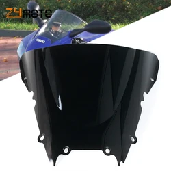 Black Motorcycle Double Bubble Windshield Windscreen Fairing For Yamaha YZF R6 1998 1999 2000 2001 2002 YZFR6 YZF-R6