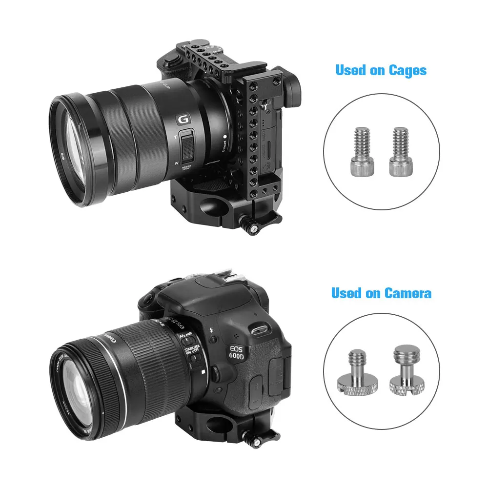 KIMRIG Universal Low Profile Dslr Camera Base Plate With 15mm Rod Rail Clamp Such As for Sony Fs7, For Sony A7 Series C100/300
