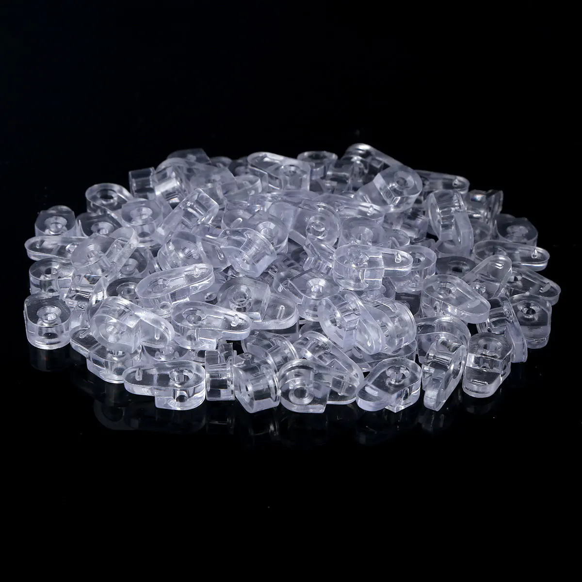 

100Pcs Glass Retainer Transparent Plastic Glass Panel Retainer Mirror Fix Clips for Cabinet Door Window Dressing Hardware