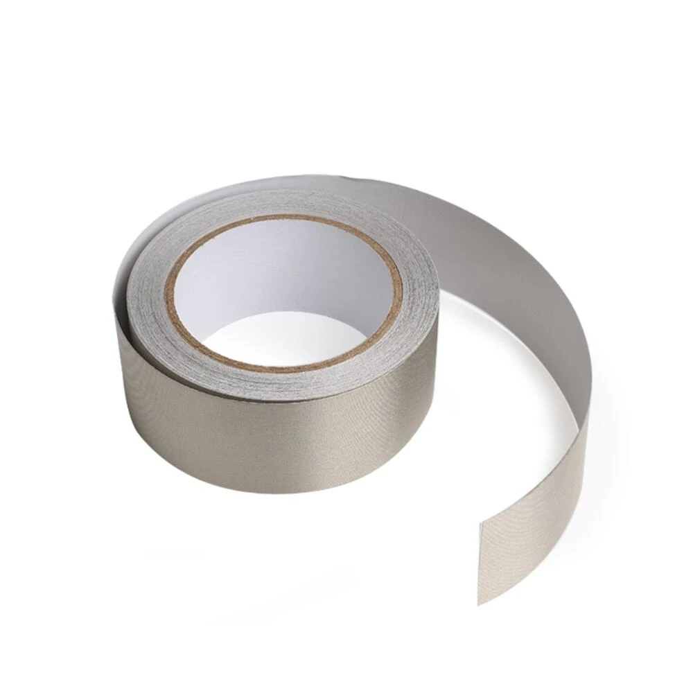 YX Silver Conductive Fabric Cloth Tape Single-Sided Adhesive Tape For Laptop Cellphone LCD EMI Shielding 20 Meter