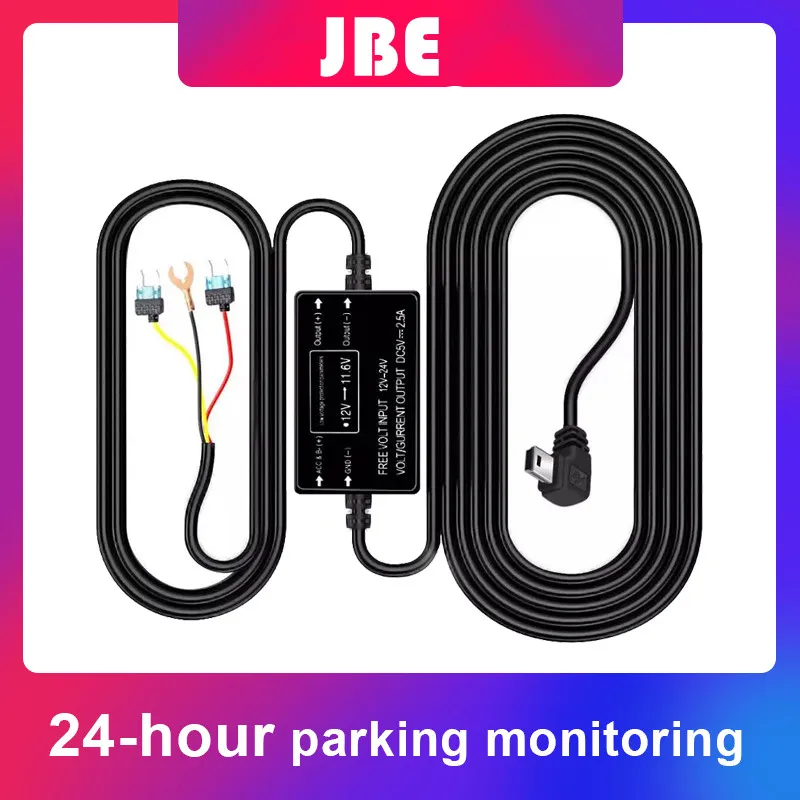 

12/24V To 5V Car Dash Cam Wire 3.2m Mirror DVR Hardwire Cable Kit Video Recorder Mini Micro USB Charger Line Auto Dashcam Camera