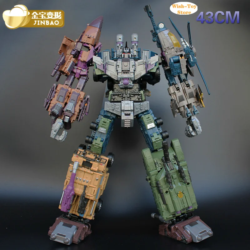 Jinbao Bruticus transformación de gran tamaño Warbotron Onslaught Brawl Swindle Blast Off MMC PREDAKING 5 en 1 figuras de acción de juguete