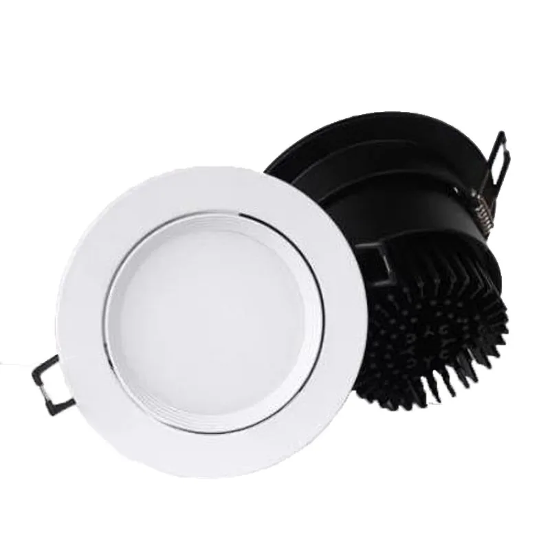 Dimbare led cob spotlight plafondlamp AC85-265V 5w7w9w12w15w alumínio inbouwspot ronde licht interior verlichting dimmer