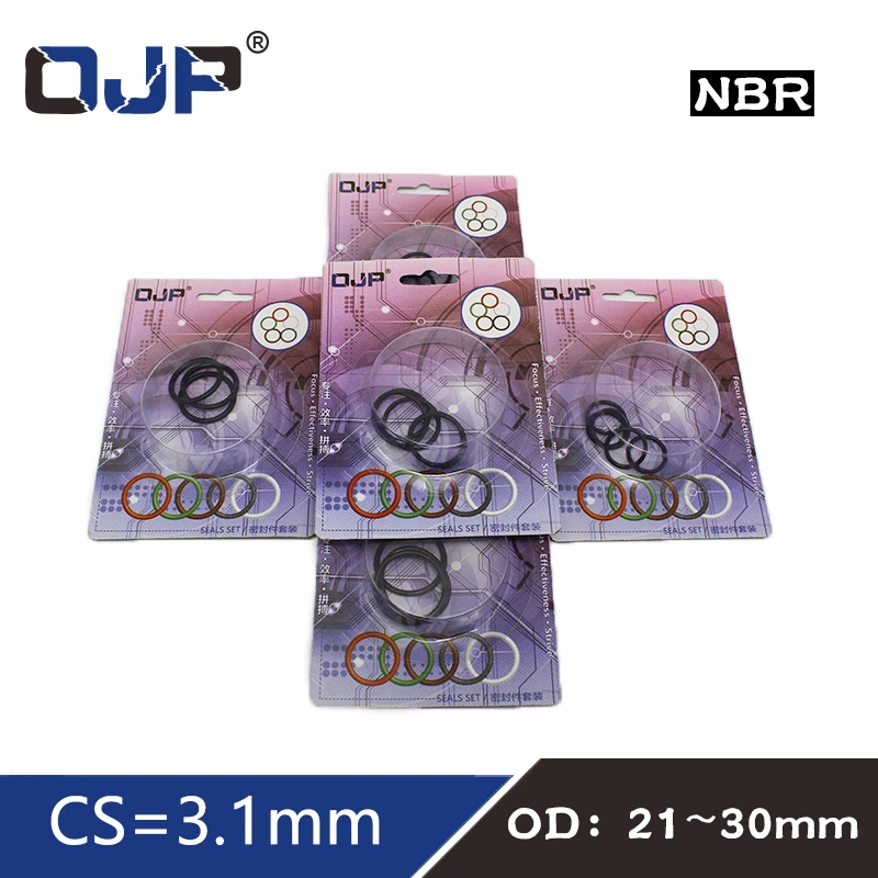 

O-ring Waterproof NBR seal O ring Boxed nitrile rubber Gask thickness CS 3.1mm OD21/22/23/24/25/26/27/28/29/30mm