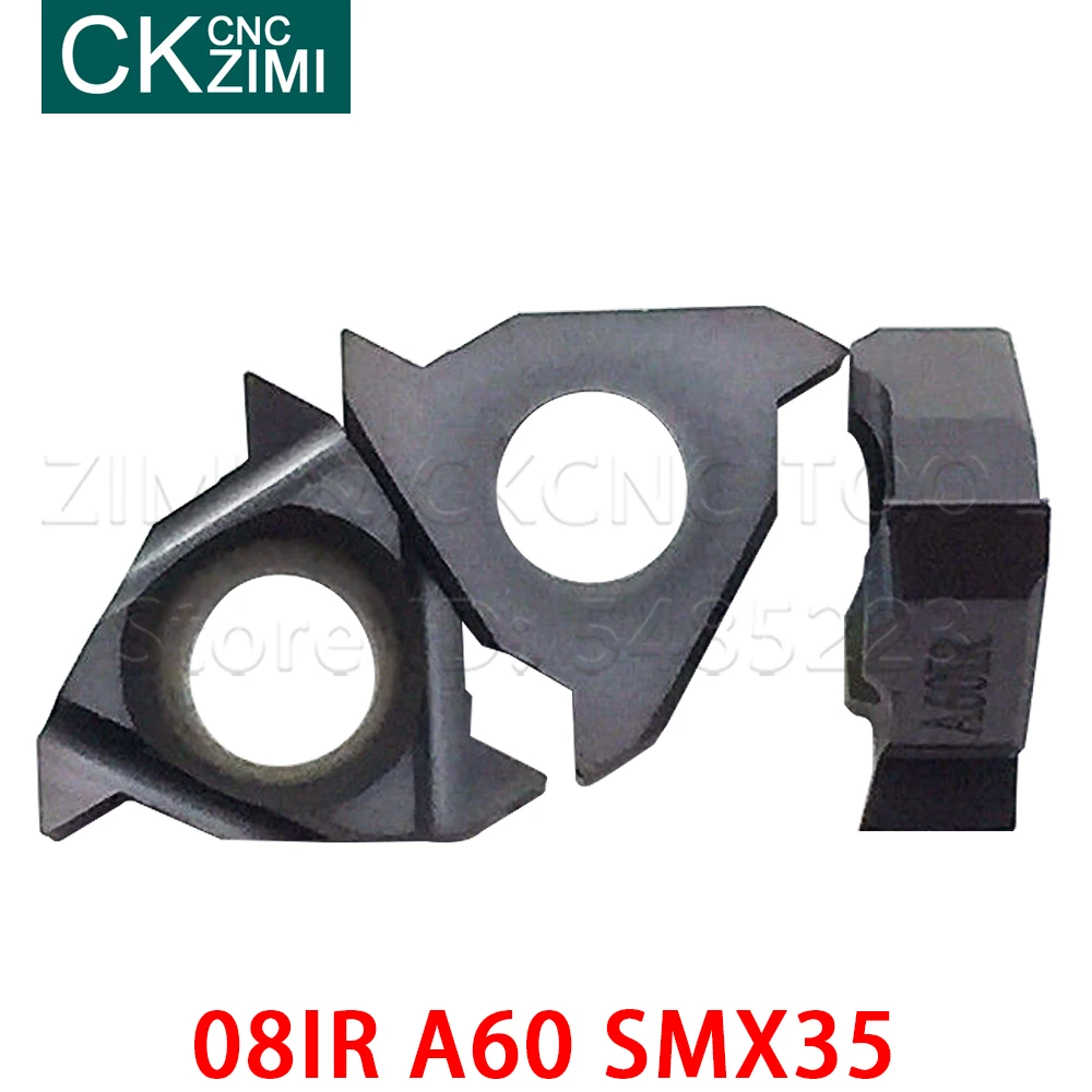 10 Pcs 08IR A60 SMX35 Karbida Sisipan Uliran Mengubah Alat CNC Alat Sisipan Ulir Mengubah Insert untuk Stainless Steel