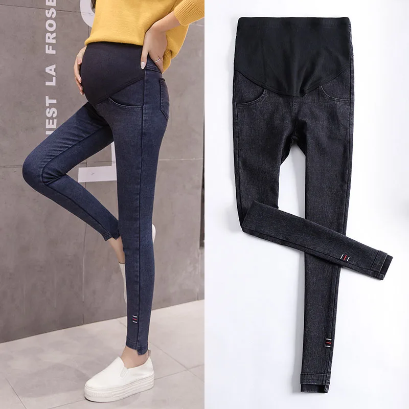 Denim Pregnancy Pants For Pregnant Women Jeans Maternity Clothes Elastic Waist Stretch Skinny Leggings Gravidas Trousers Pants