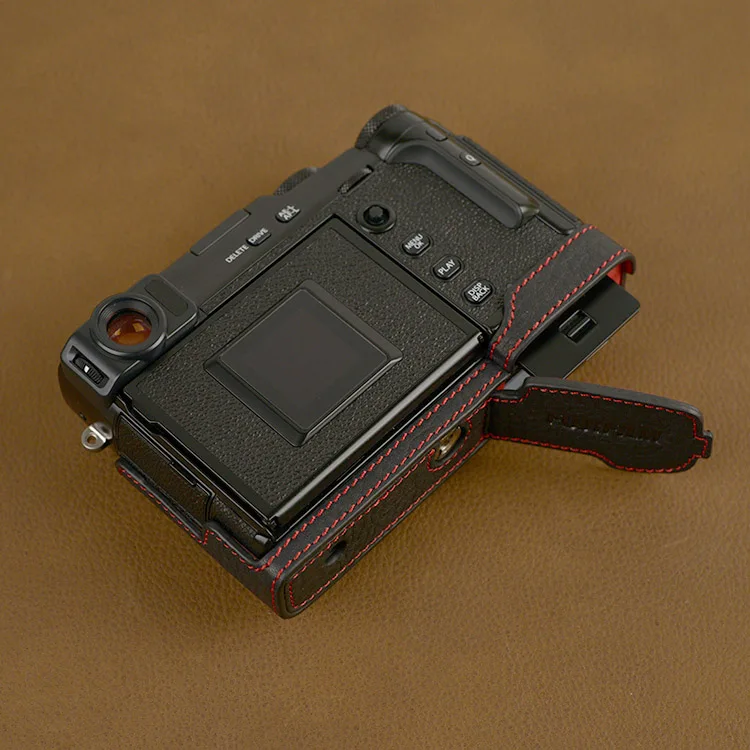 Projekt dla FUJIFILM XPRO3 X-PRO3Handmade aparat z prawdziwej skóry pół obudowy