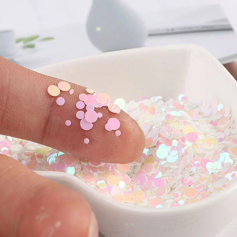 Mix Dot Nail Sequins 1-4mm Ultra thin DIY Nail Art Glitter Paillette E-Friendly PET Sequin Women Nails Decoration Material