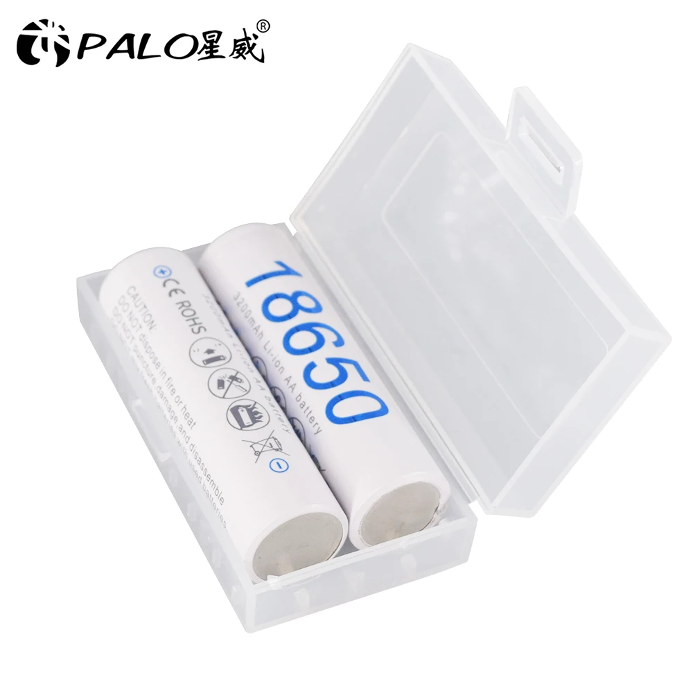 PALO 3-8pcs 18650 Lithium Rechargeable Battery 3200mAh 18650 Li-ion Batteries for Panasonic Flashlight electronic cigarettes