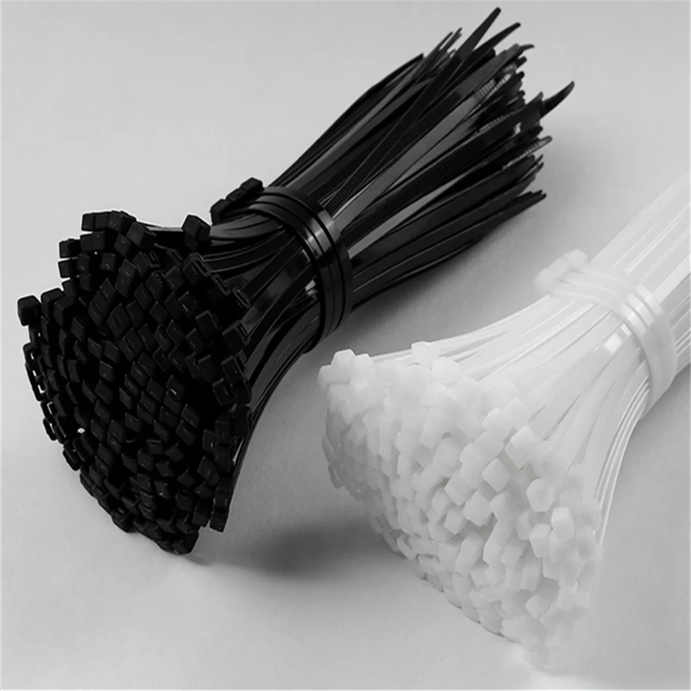 Qipang 50PCS fascetta fermacavo in Nylon di plastica autobloccante organizer nero fissare il cavo del cavo fascette con cerniera strumento avvolgicavo ad anello