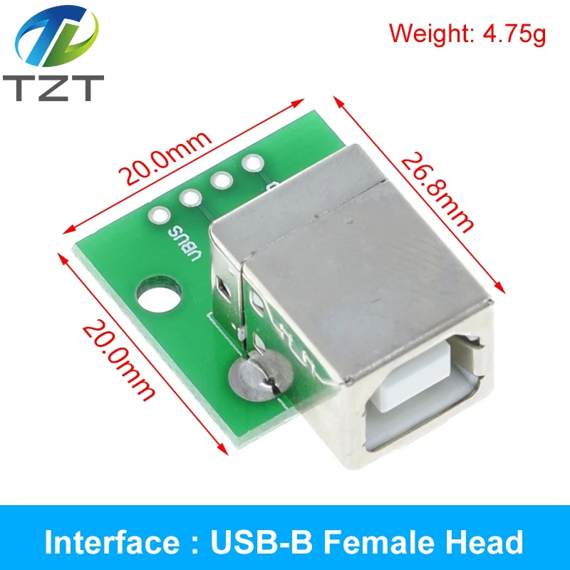 TZT USB-Stecker / MINI MICRO USB auf DIP-Adapter, Buchse 2,54 Stecker B Typ-C USB2.0 3.0 Buchse Konverter – Detail 12