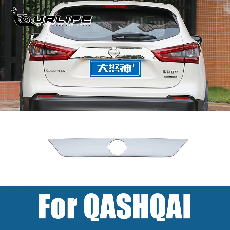 

For Nissan Qashqai j11 2016-2021 ailgate Rear Door Bottom Cover Molding Trim Stainless Steel back door trim car Accessories