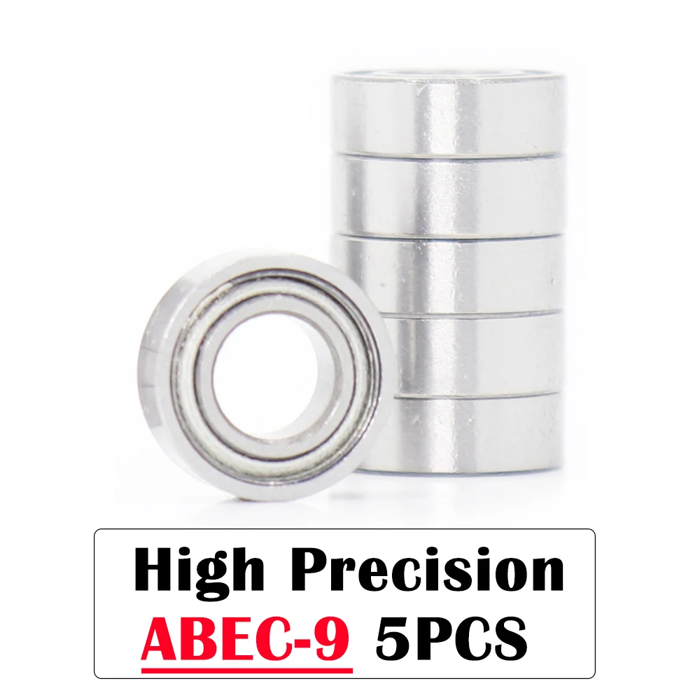 

R166ZZ Bearing ABEC-9 3/16"x3/8"x1/8" inch ( 5 PCS ) Miniature R166 ZZ 4.762*9.525*3.175 mm Ball Bearings