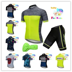 Kid Cycling Jersey Set Summer Cycling Jersey Set Breathable Team Racing Sport Bicycle Jersey Cycling Clothing Short Bike Jersey