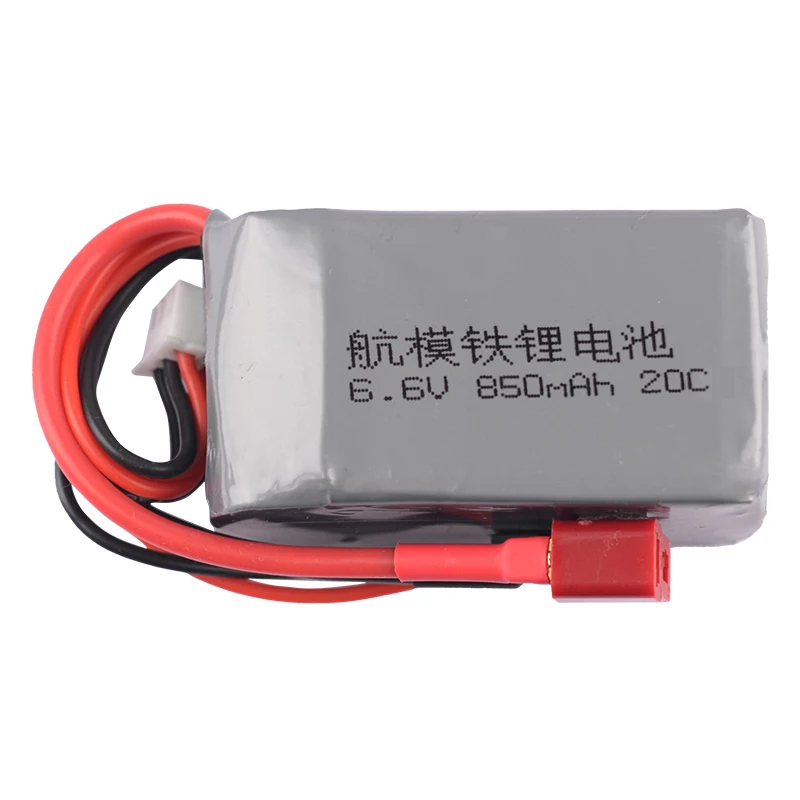 Rc 수신기 배터리, 2S 6.6V 850mAh 20C T XT60 JST 후타바 플러그 커넥터, 리튬 철 리포 배터리, RC 드론 보트 카용