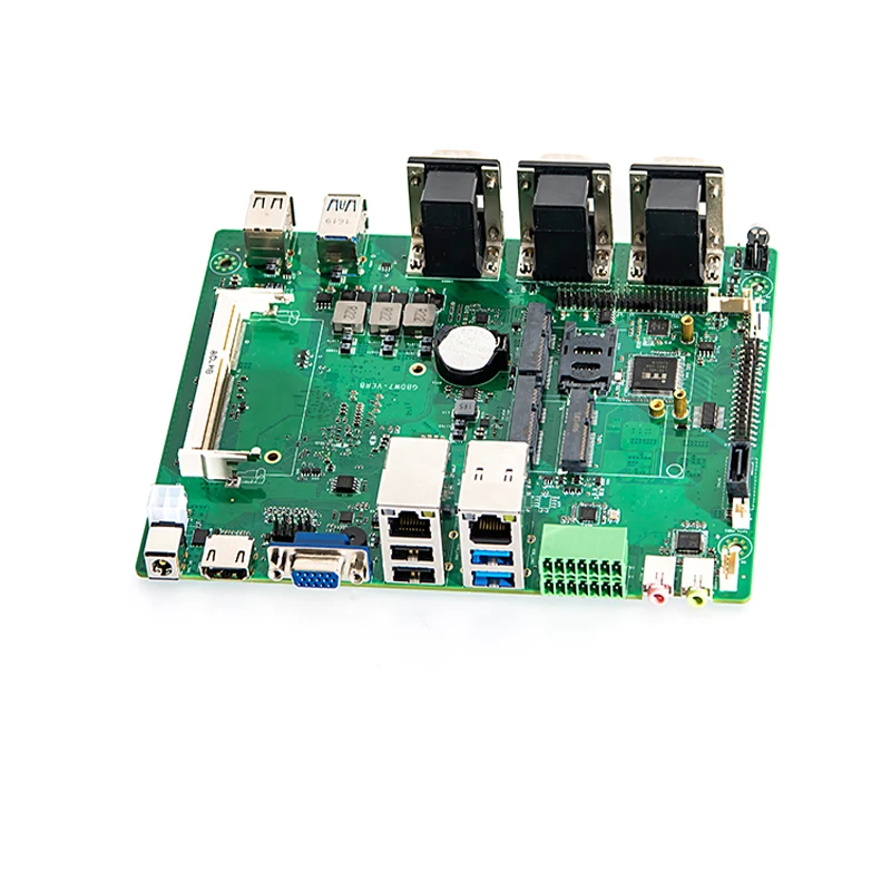 Fanless Computer Industriële Pc Mini Project Desktop In-Tel Core I3 I5 I7 2 * RJ45 6 * RS232 RS422 RS485 Msata Gpio Lpt PS2 Sim 8Xusb