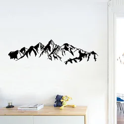 Mountain Range Carved Wall Stickers For Living Room Bedroom Bed Background Decoration Art Decals Door Entrance Decor Sticker