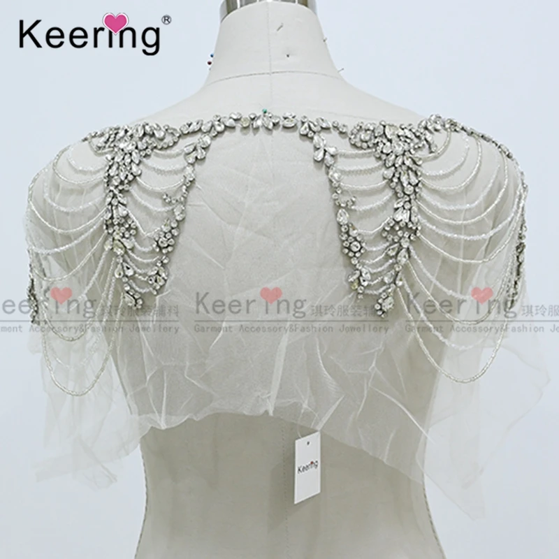 Dangling Applique for Wedding Dress, Body Jewelry Patch, WDP-106