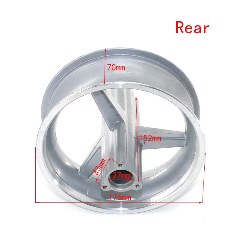 110/50-6.5 and 90/65-6.5 front and rear Hubpocket bike Aluminum Wheel for pocket bike 47cc 49cc