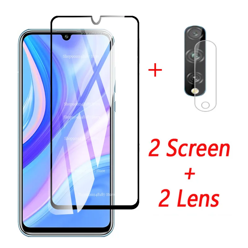 4-in-1 protective glass For huawei y8p camera screen protector on for huawei y8 p y 8p huaweiy8p safety protective film 6.3