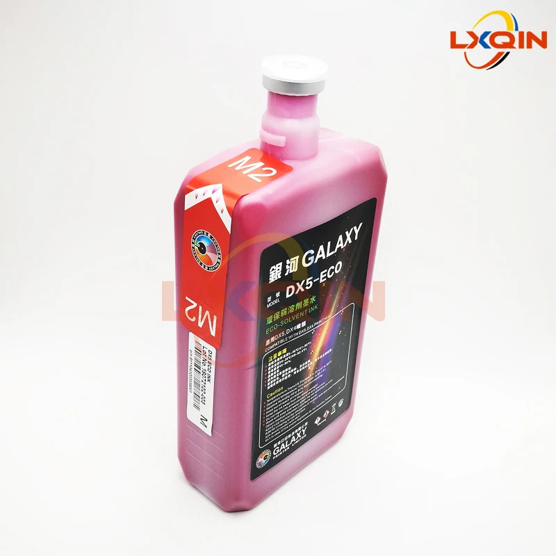 LXQIN 1000ml Galaxy DX5 Eco Solvent Ink for Epson XP600/DX5/DX7/I3200 for Xuli Human Liyu Myjet Chinese Large Format Printer