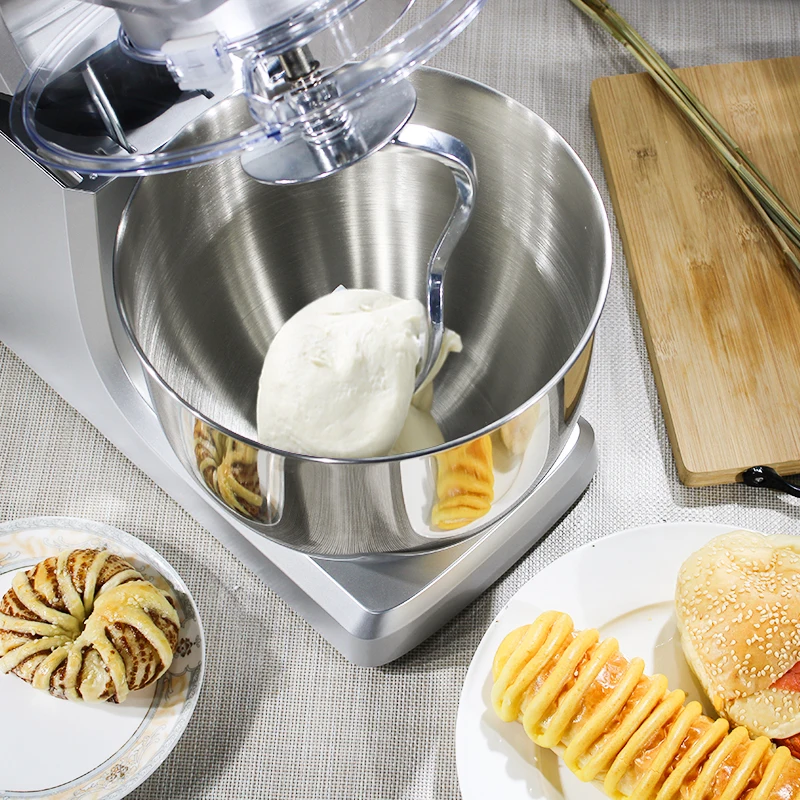 1500W Stand Mixer Professional Kitchen Food Blender Cream Whisk Cake Dough Mixers With 7L Bowl Metal Gear Chef Machine