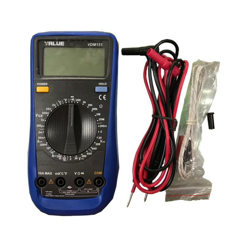 

VALUE VDM-151 Voltage Resistance Capacitance Temperature Electronic Measurement Modern Digital Multimters