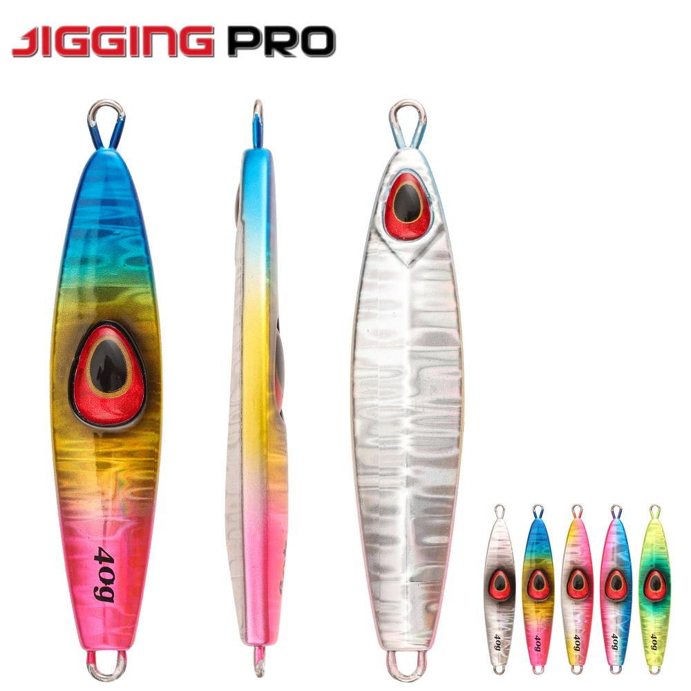 JIGGING PRO 40g 60g 80g Casting Jig Lures Jigging Lure Slow Jig Metal Jig Lures Fishing Tackle Saltwater