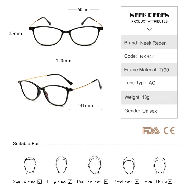 Tr90 Anti Blue Rays Reading Glasses Vintage Woman Magnifier Eyewear Men Metal Resin Eyeglasses +0.5 +1.25 +1.75 +2.5 +3.5 +4.0