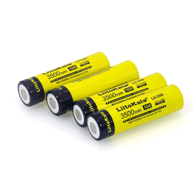 LiitoKala 18650 بطارية Lii-35S 3.7V ليثيوم أيون 3500mAh 10A التفريغ الطاقة بطارية لارتفاع هجرة الأجهزة