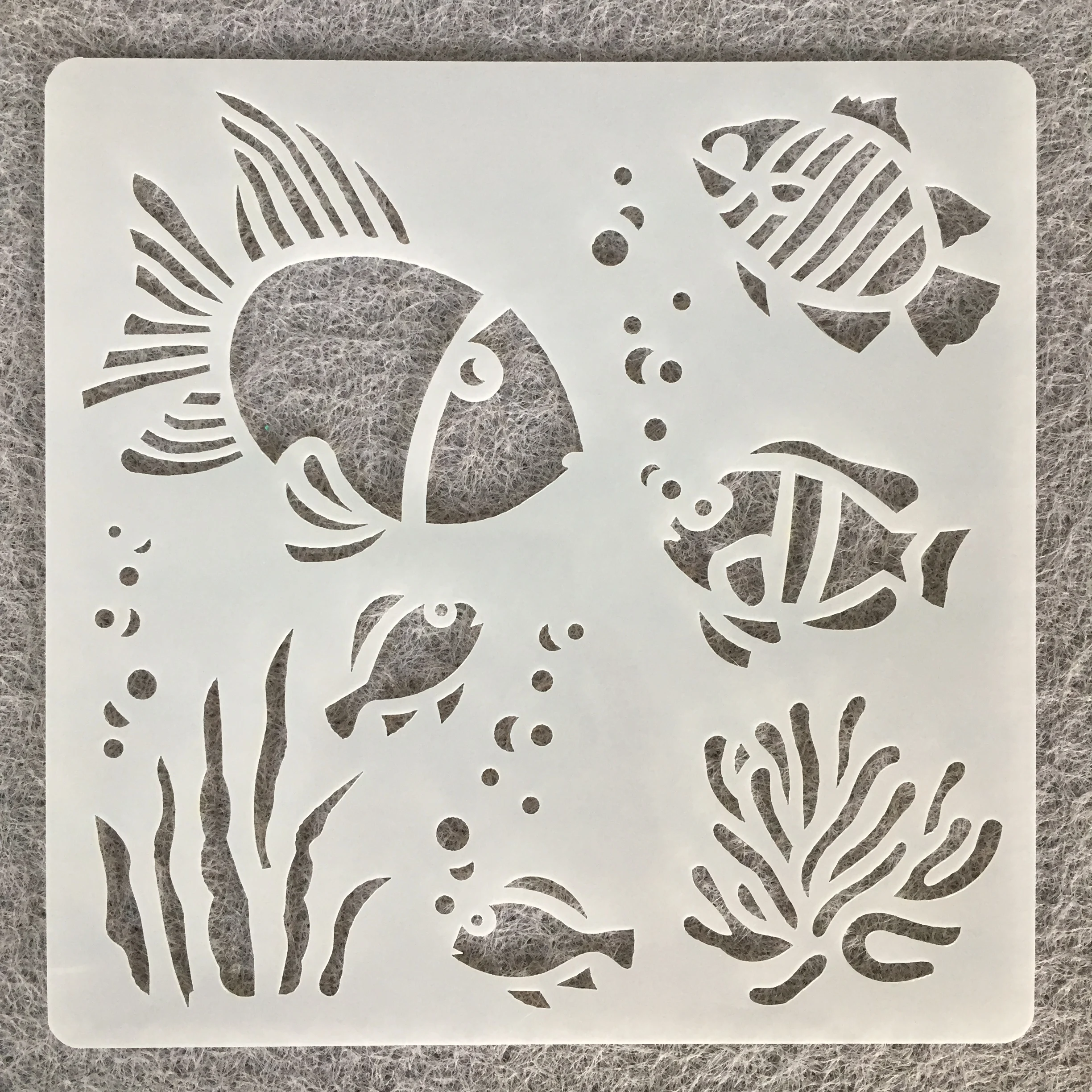 16Pcs 15cm Marine Ocean Animals DIY Layering Stencils Wall Painting Scrapbook Coloring Embossing Album Decorative Template