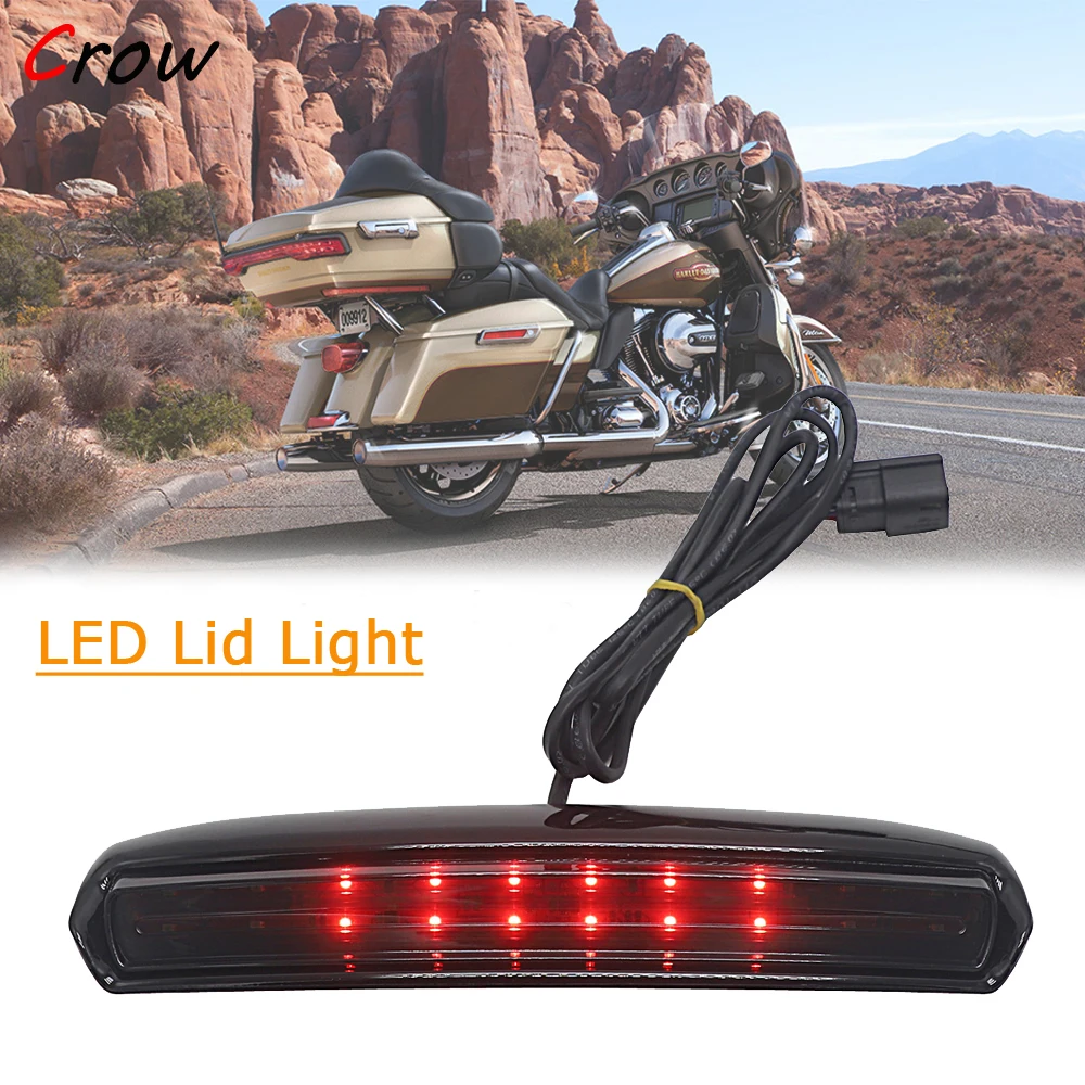 

LED Motorcycle Tour-Pak Lid Light Satin Black For Electra Road Tri Glide Low Ultra Limited Low FLHTKL FLHTCU FLTRU 2014+