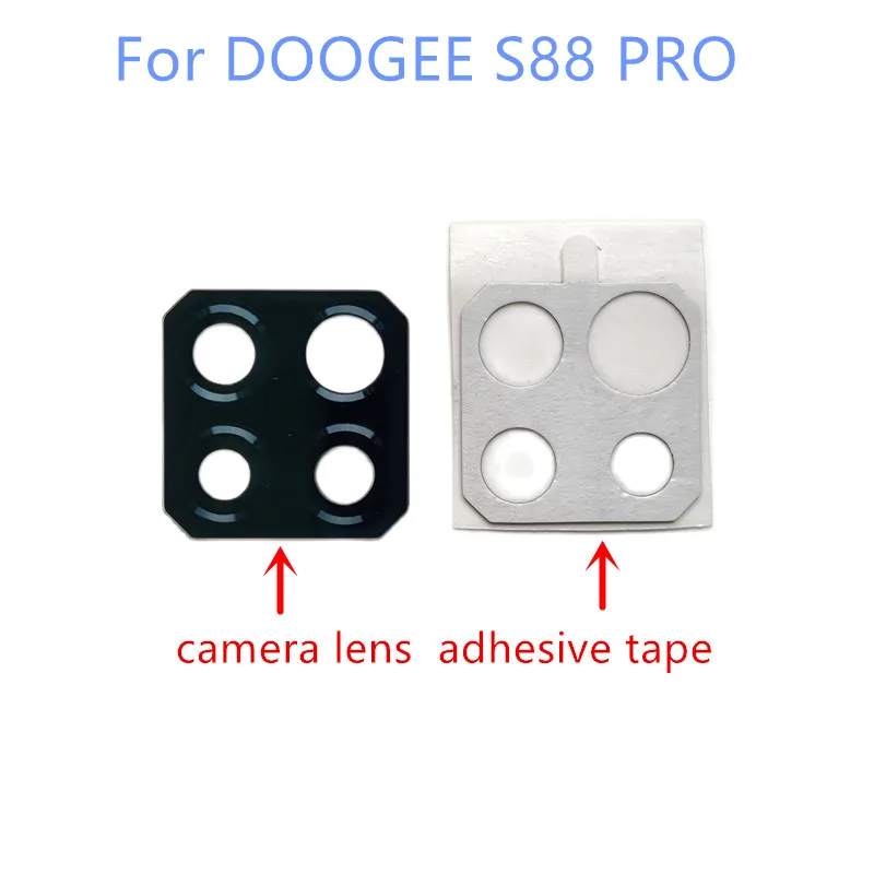 New For DOOGEE S88 Pro Cell Phone Back Rear Camera Lens Glass Cover Spare Parts Flims