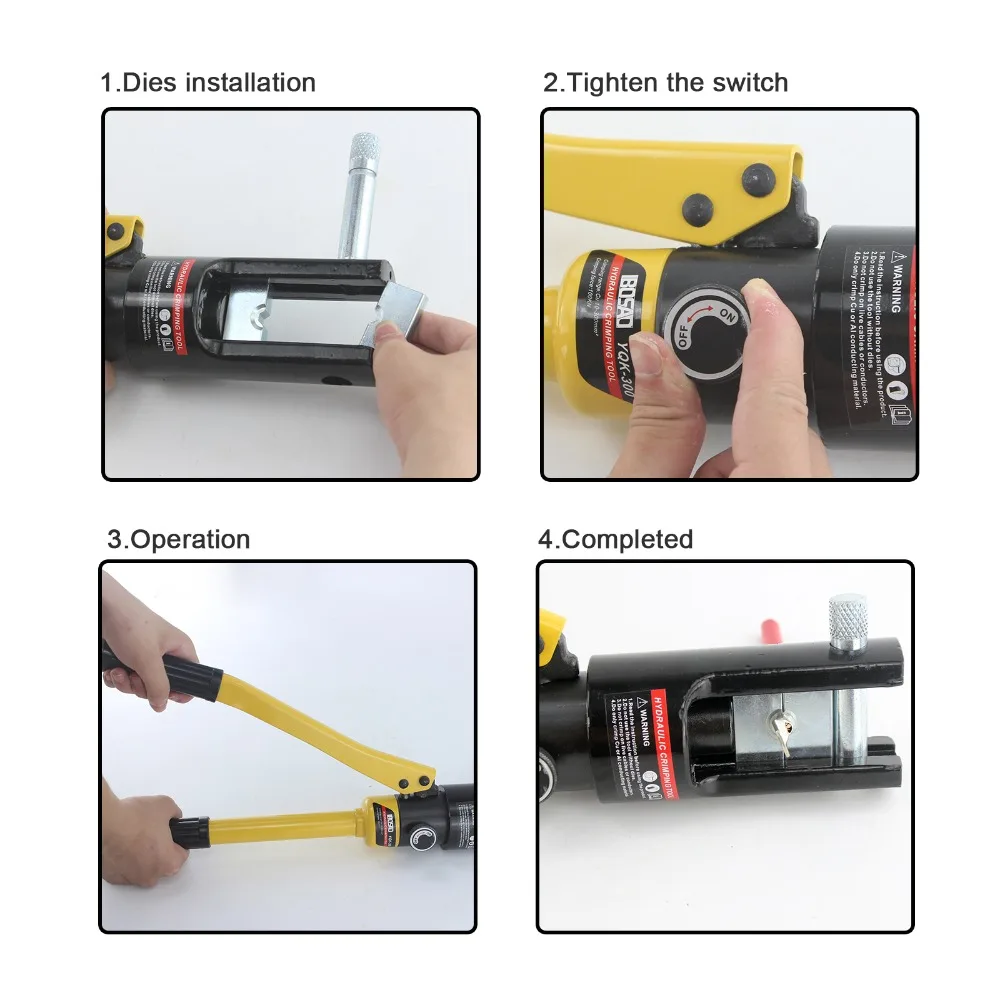 YQK-300 Hydraulic Crimping Plier Manual Hydraulic Hose Crimping Tools For Press CU/AL Connectors 10-300mm2