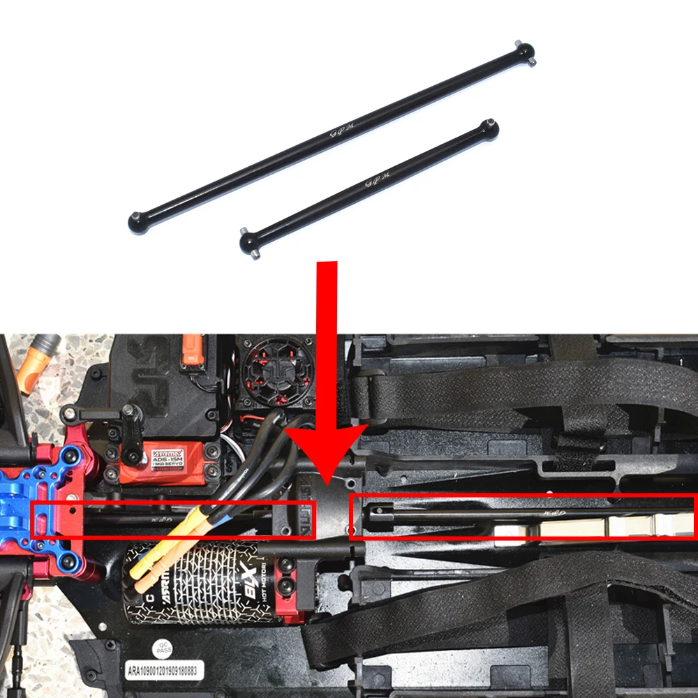 GPM metalowa stal środkowa skrzynia biegów pies kości wał # ARA310941 + ARA310942 dla ARRMA 1/7 nieograniczone ARA109011 infraction 6S ARA109001