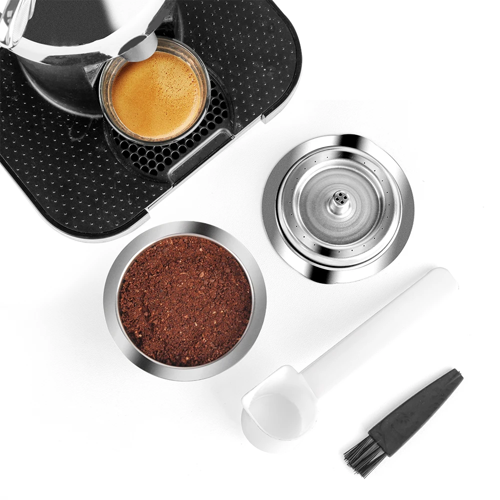 

icafilas 230ML For Nespresso Vertuolin Coffee Capsule Stainlees Steel Coffee Filter Pod Rich Crema Espress Pod for Delonghi