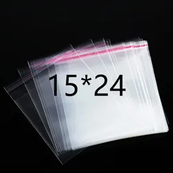 Clear Resealable Cellophane/BOPP/Poly Bags 15*24cm Transparent Opp Bag Packing Plastic Bags Self Adhesive Seal  15*24 cm